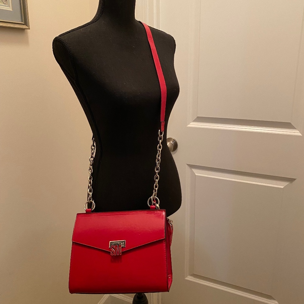 Steve Madden Red Flap Front Crossbody with Zipper Pouch